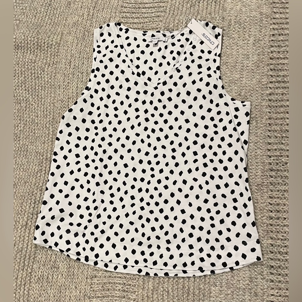NWT Chico’s Spotted Tank Top
